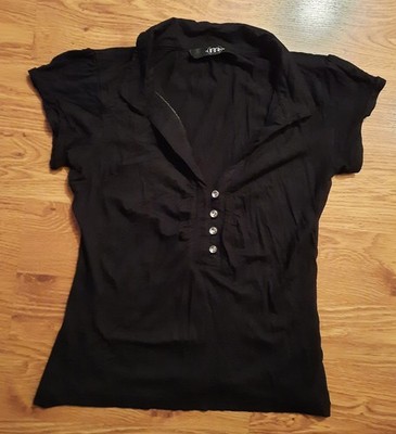 Melrose: Shirt Tunika Bluse TOP Glitzer Strass Gr. 36 (S) sehr gut