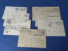 LOT x7 WWII SOLDIERS LETTER FREE ! POSTCARDS PA CA MA KY NC MS NJ ! WORLD WAR II