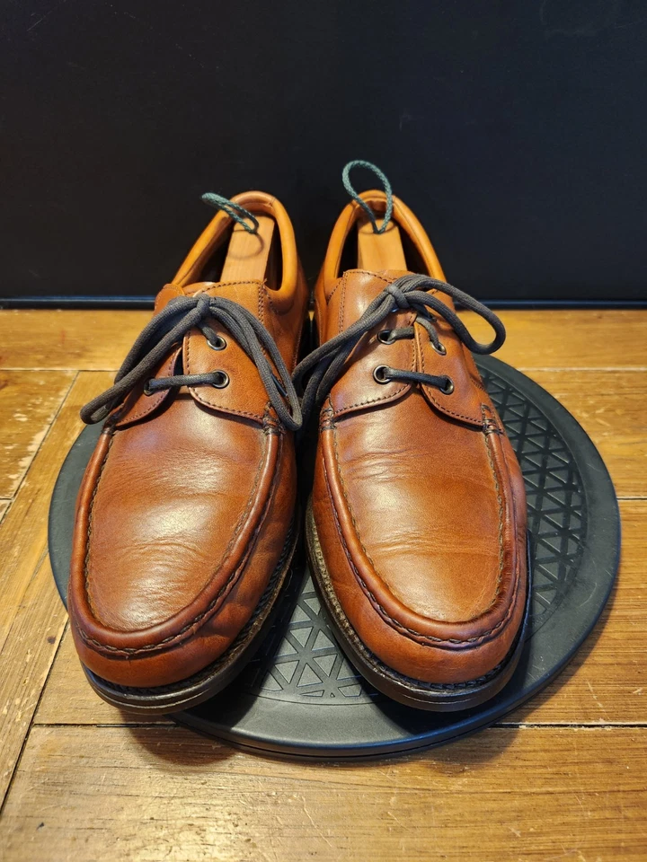 Sapato Paul Stuart x Grenson Masculino Tamanho 9.5UK / 10.5 EUA EE Couro Marrom Moc Toe  - Imagem 3 de 4