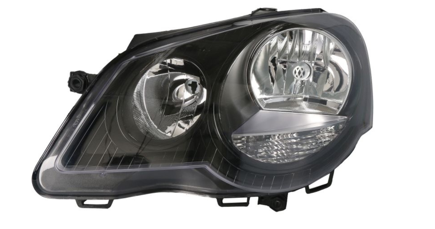 Phare avant gauche motorisé H1 H7 réglage électrique intégré pour Volkswagen Polo 9N3 05-09