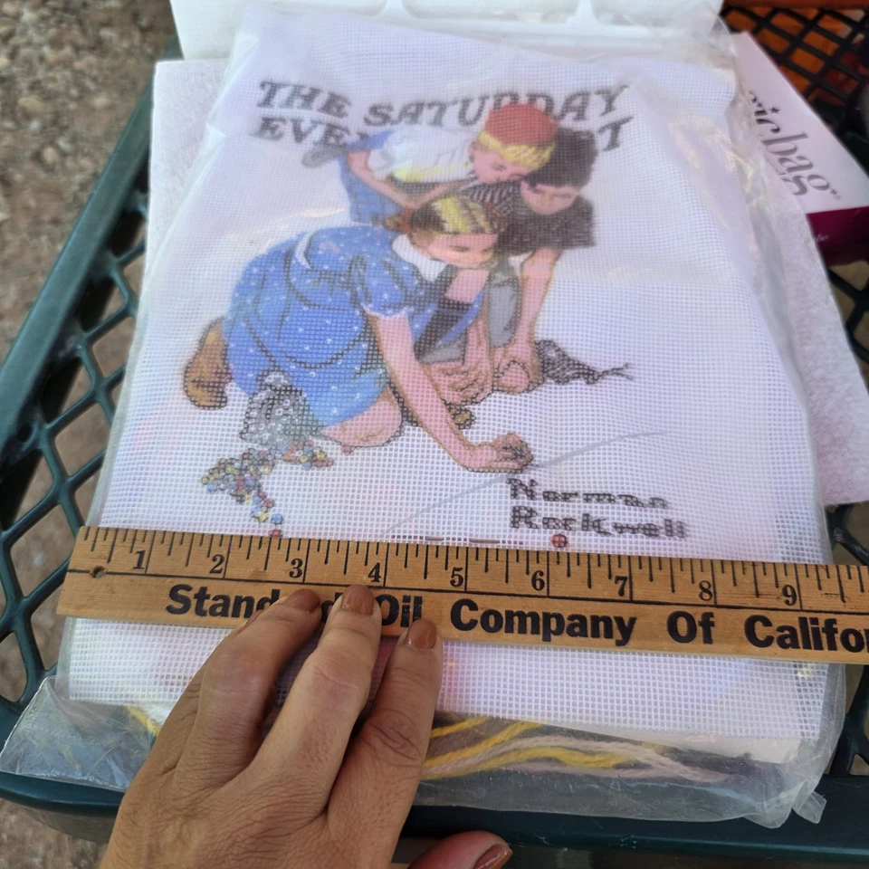 Kit de punta de aguja Norman Rockwell vintage correo de sábado por la noche Foto 4 de 4