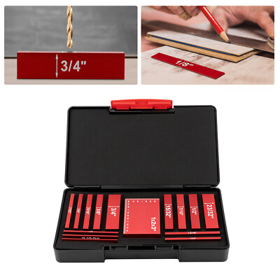 15pcs Aluminum Precision Setup Blocks Height Gauge Set for Router Woodworking