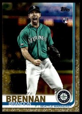 2019 Topps Update Brandon Brennan #US11 Gold #'d /2019 RC Seattle Mariners