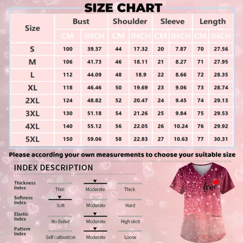 Plus Size Print Working Uniform Tops Women V-Neck Short Sleeve Workwear Pockets - Picture 54 of 69