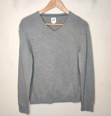 GAP Boys Grey V-Neck Sweater Size XXL Reg Cotton Preppy NWT