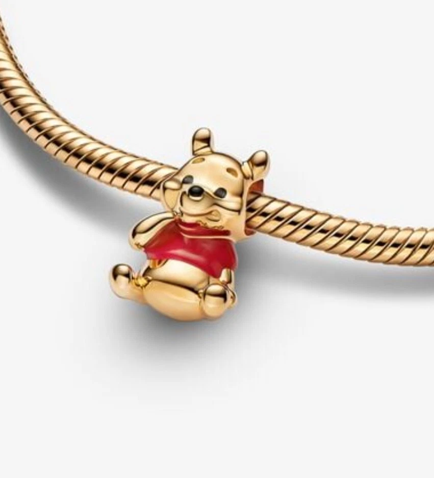 Pandora Disney Winnie Puuh Bär 14K Vergoldet Charm Anhänger  - Bild 3 von 4