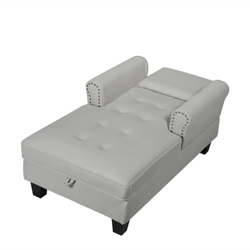Chaise Lounge Indoor Sleeper Sofa Bed Chair Upholstered Lounge Chair for Bedroo - Picture 3 of 5