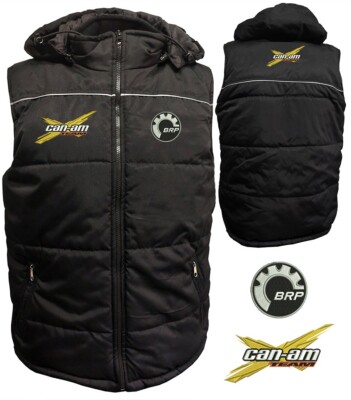 BRP Can-Am Sleeveless Gilet Jacket Removable Hood CanAm Racing Motorsport Gifts