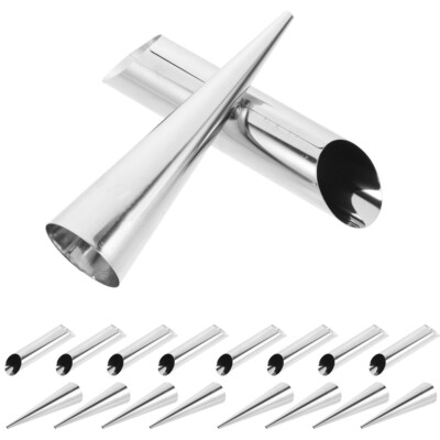 16pcs Croissant Form Tubes Stainless Steel Bread Roll Molds Baking Tools