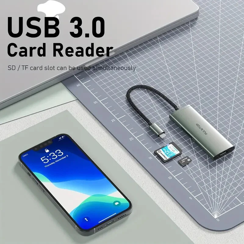 USB C Hub 6 In 1 USB Hub For MacBook Pro/Air, Docking Station With 4K HD