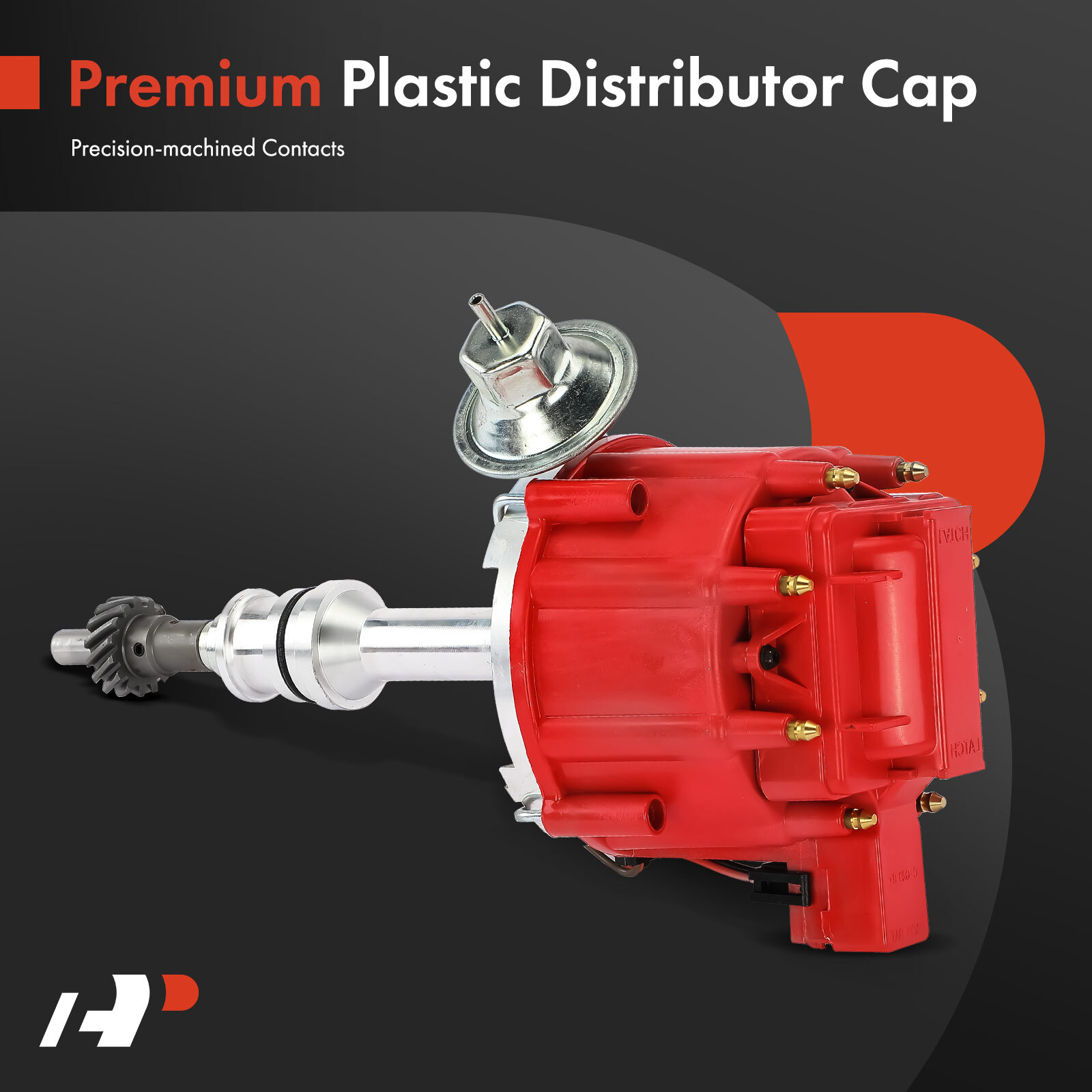 Red Ignition Distributor w/Cap & Rotor for Ford 351C 351M 400 7500 RPM