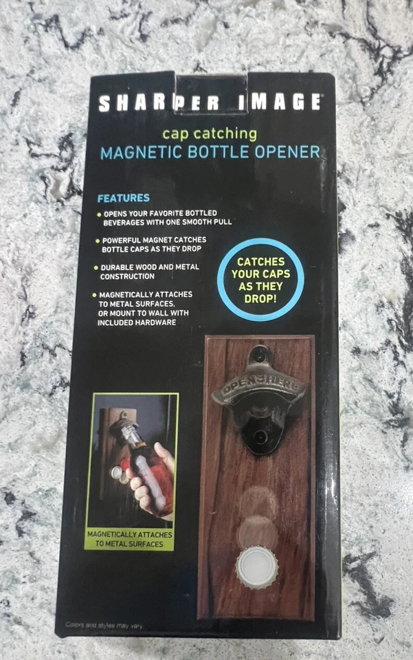 Sharper Image Cap Catching Magnetic Bottle Opener, New - Image 3 of 4