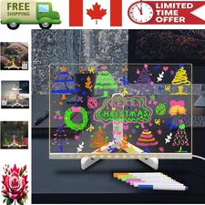 Compact LED Light-Up Acrylic Dry Erase Board - Perfect for Home & School