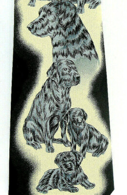 Black Labs Men's Neck Tie Dog Animal Labrador Retriever Pet Gift