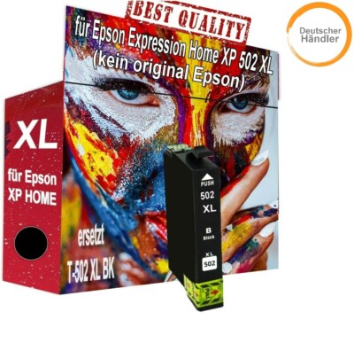 1x XL TINTE PATRONEN für den Epson 502 Expression Home XP5100 XP5105 WF2860DWF
