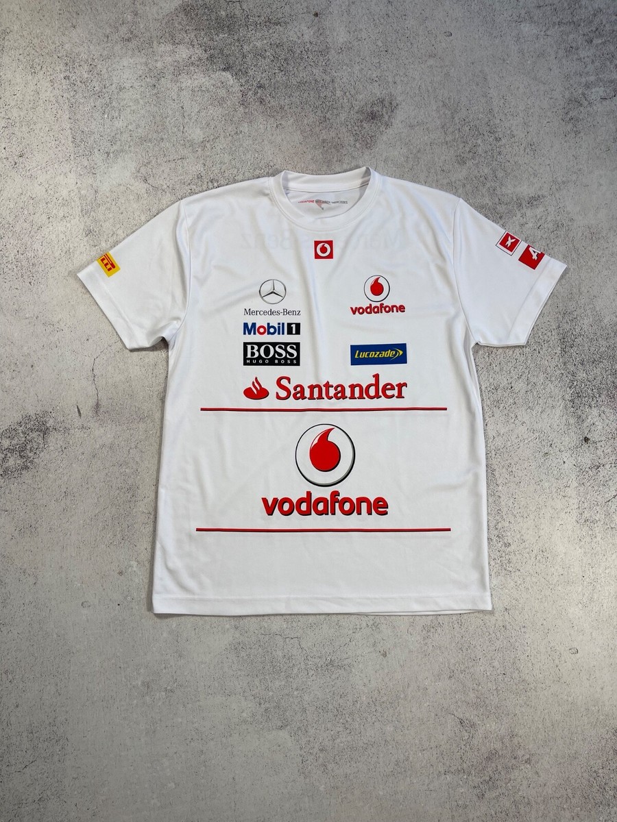 T-shirt Vintage F1 McLaren Mercedes Vodafone Années 90 - Taille XL, Coton Délavé, Parfait état