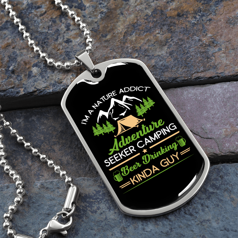 Camper Necklace Adventure Seeking Camping Necklace Stainless Steel or