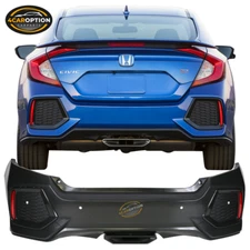 Fits 16-21 Honda Civic 10th Gen SI Style Rear Bumper Cover Conversion