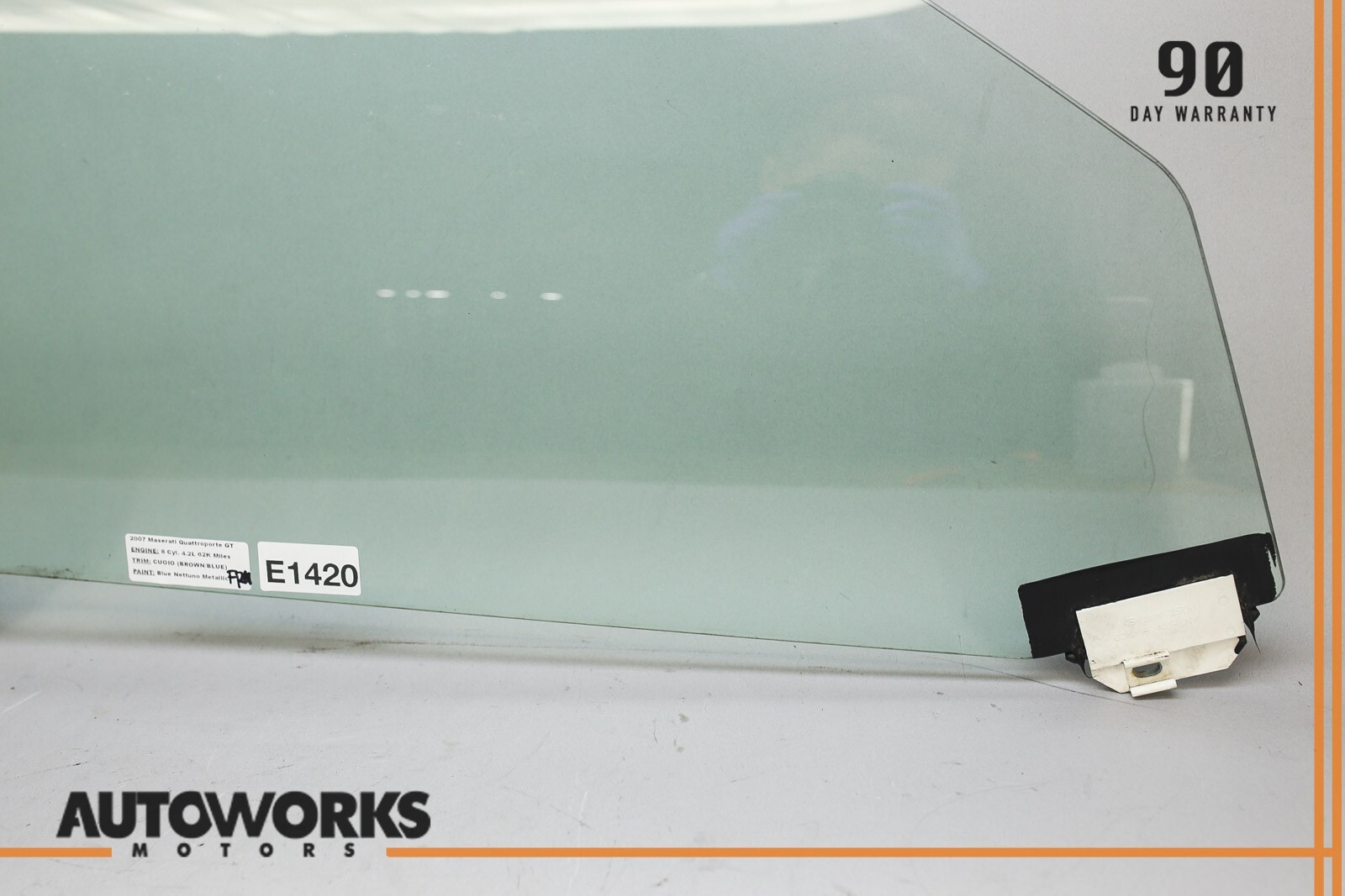 03-13 Maserati Quattroporte M139 Front Right Passenger Door Window Glass OEM