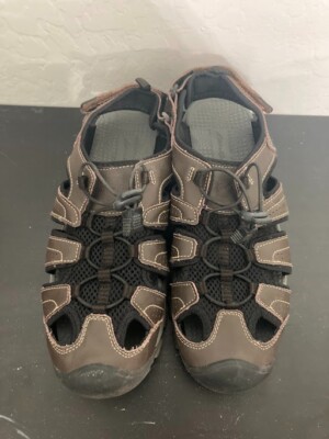 EDDIE BAUER Men's Bump/Closed Toe Summer Adventure Water Sandals 9 BROWN