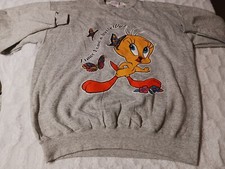NWOT Vintage Looney Tunes Tweety Bird Crewneck Sweatshirt Adult XL Made in USA