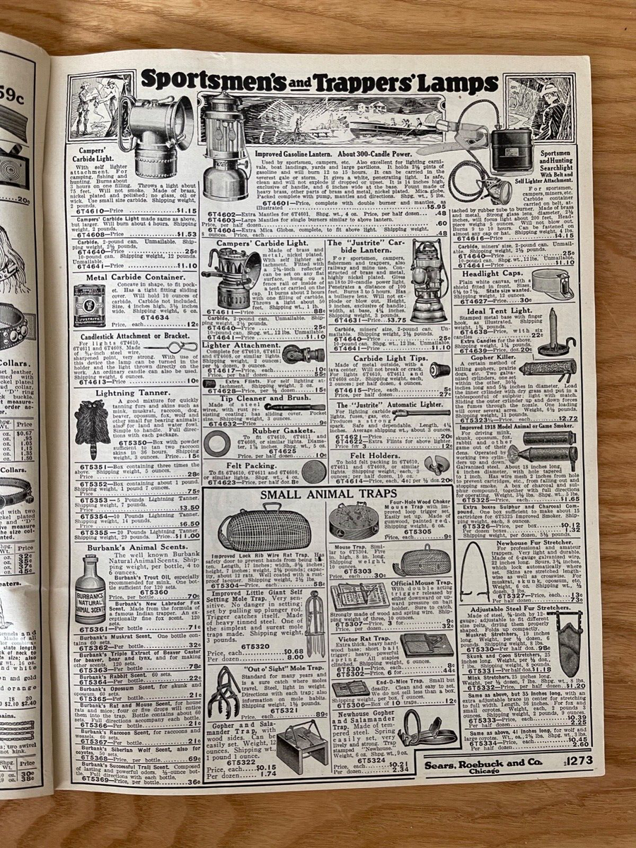 Antique RARE SEARS ROEBUCK 1919 Sporting Goods Catalogue in great