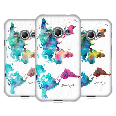 NATURE MAGICK WORLD MAP PAINTED WATERCOLOR SOFT GEL CASE FOR SAMSUNG PHONES 4