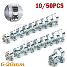Abrazaderas de manguera de línea de gas de inyección automática de combustible de 50 piezas abrazadera de tubería de acero 6 mm-20 mm