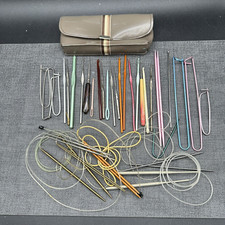 Vintage Crochet Hooks Lot Needles Stitch Holders Circular Knitting Yarn Needles