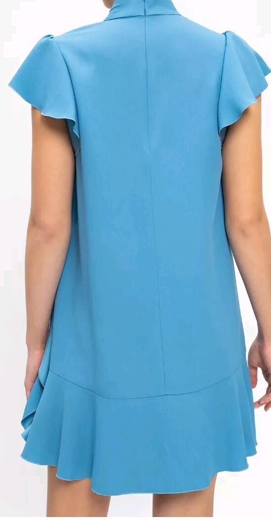 blue red valentino dress WOMEN 6(44) RUFFLES SLEEVELESS ZIP V NECK WITH SELF TIE Ribbed T-Shirt Maxi Dress upsell:ama-raffia-braid-basket-naturalblack making it a natural Size:US 8-8.5 / EU 39