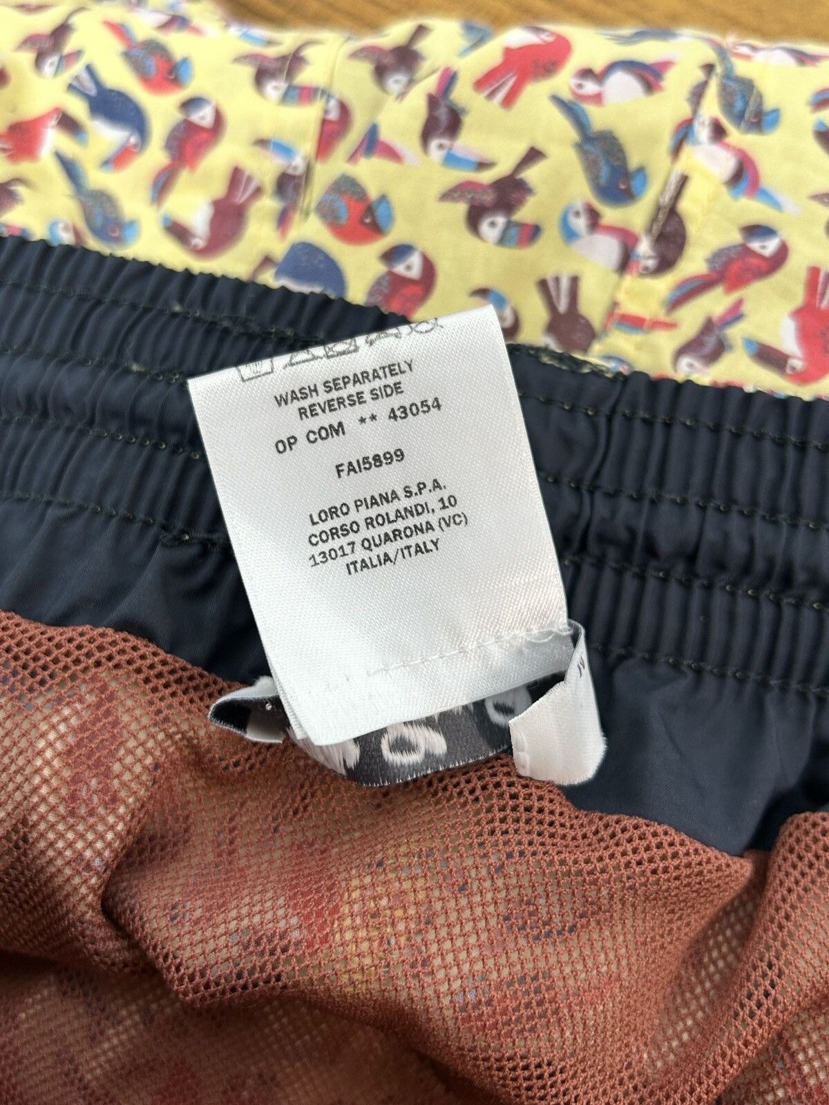 Loro Piana Yellow Toucans Cotton Swimsuit Shorts Size M image 9