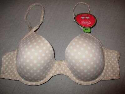 943X05 Maidenform C0125 Charmed Smooth Padded Push Up Bra 36B BeigeWhite