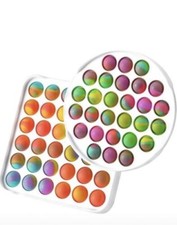 NIP 2 pack Pop-it Fidget it Toy Push Bubble Sensory Kids Square and Circle