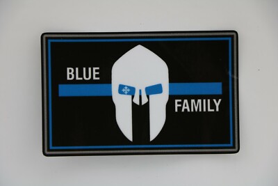 5 x Aufkleber blue family thin blue line Größe ca. 8 x 5 cm, support Polizei
