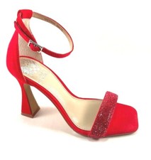  Vince Camuto Relasha Cherry Berry High Heel Suede Embellished Dress Sandal 