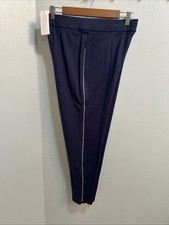 Isaac Mizrahi Petite Small Knit Ponte Pants Rhinestones Dark Navy New with Tags