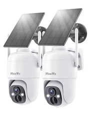 Wireless Solar Security Camera Outdoor, Home Security Cameras with Solar Pane...