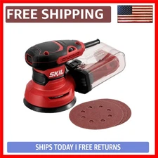 5” Random Orbital Sander with Cyclonic Dust Box & 3 Sanding Sheets – Effortle...