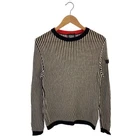 Gianfranco FERRE Knit Sweater (Lightweight) S Cotton CRM Stripe