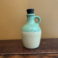 Vintage Avon Bay Rum Aftershave Two Tone Blue White Jug Bottle