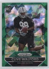 2015 Panini Prizm Rookies Green Crystal Prizm 6/75 Clive Walford #217 1ek2