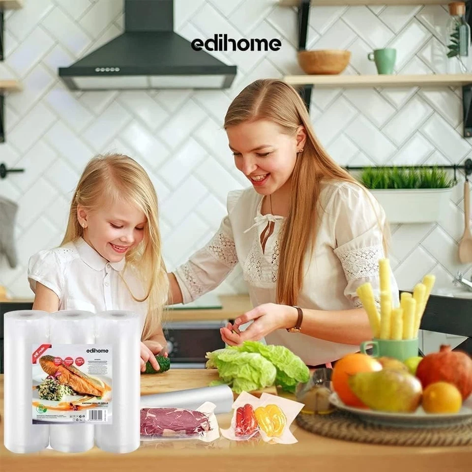 Edihome, Sacs Sous Vide Alimentaires 20x300cm, Lot de 3, Durabilité et Fraîcheur - Photo 4/4