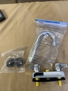 BK  Resources BKD-3G-G 4” C/C SD Deck Mount Faucet With 3 1/2” Goose Neck Spout