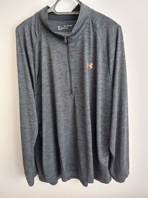 UNDER ARMOUR 3XL (3TG/3EG) GRAU TRAINING TOP SEHR GUTER GEBRAUCHTER ZUSTAND