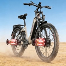 26" Electric Bike Dual Motor 2000W 48V 17.5Ah Mountain E-Bike Oil brake 45km/h