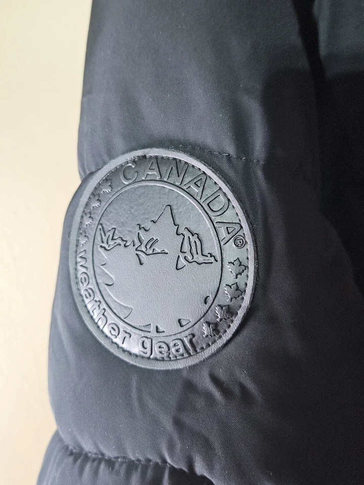 Abrigo acolchado parka Canada Weather Gear para mujer con capucha talla XL negro  Foto 3 de 4