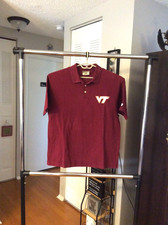 Virginia Tech Hokies Maroon Embroidered Polo Shirt Men Extra Large