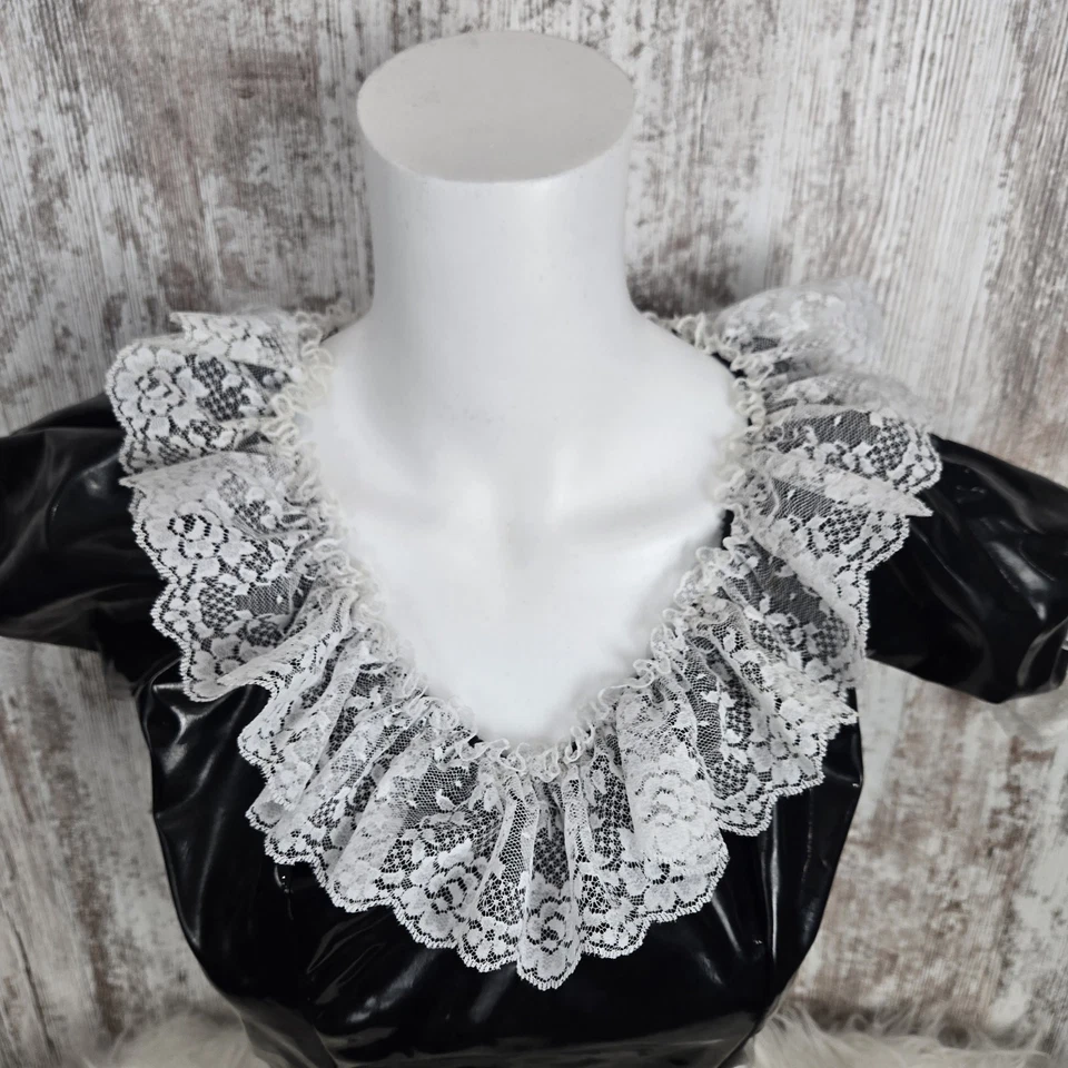 NWT VTG Size MED XTC Leather French Maid Teddy Cos Play Lingerie Or Gay Sissy - Image 2 of 4