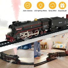 Large Train Set for Kids 4-8, Electric Train Toy with Realistic Sound, Lights an