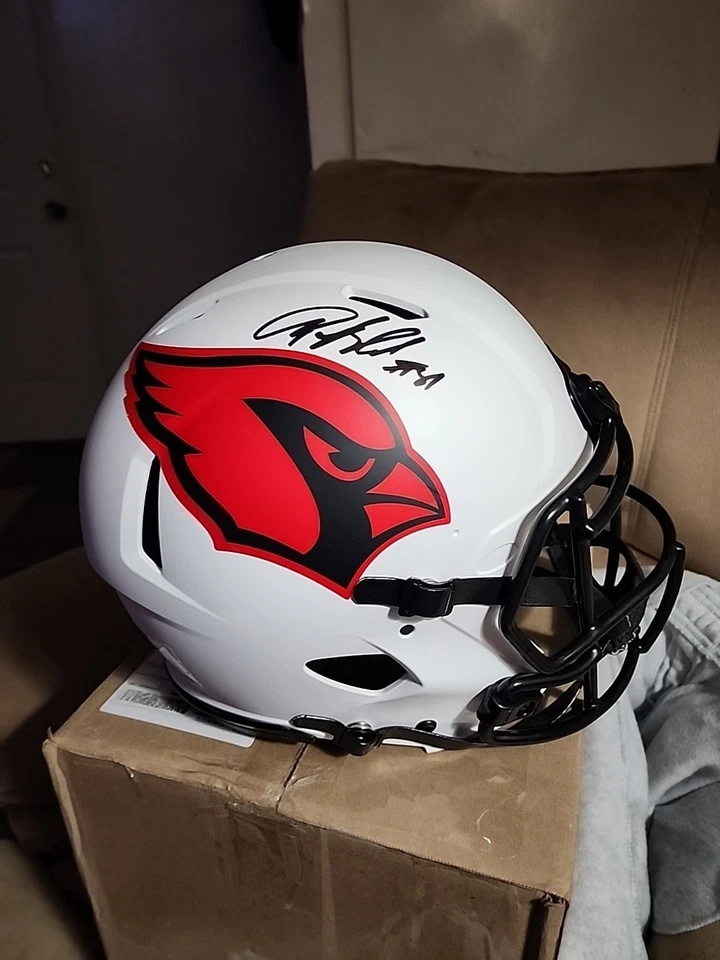Casco Lunar NFL Auténtico Velocidad Lunar Firmado por Anquan Boldin Arizona Cardinals Foto 2 de 4